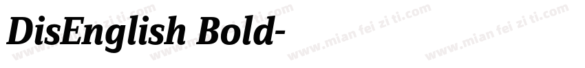 DisEnglish Bold字体转换